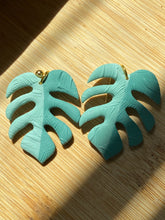 Load image into Gallery viewer, Two Tone Monstera Dangles